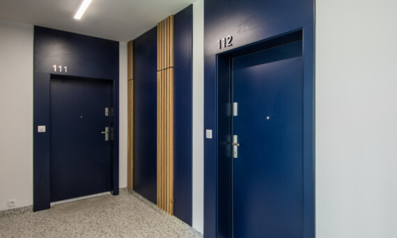 drzwi z portalami do mieszkań