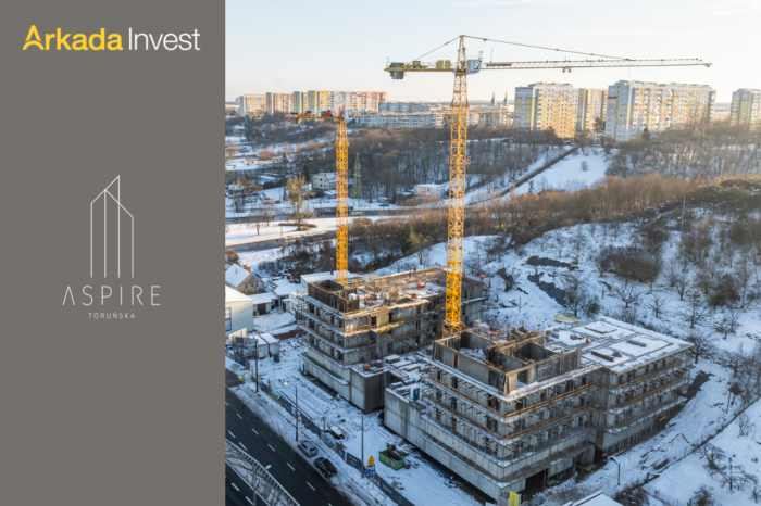Postępy na budowie Aspire Bydgoszcz